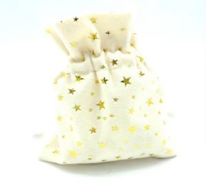 Sametový sáček 12x17cm krémový