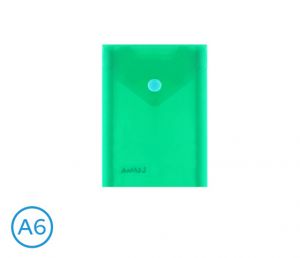 Obal spisový na výšku s klopou a drukem A6 LUMA, zelený
