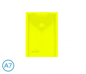 Obal spisový na výšku s klopou a drukem A7 LUMA, žlutý
