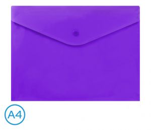 Obal spisový s klopou a drukem A4 neon LUMA, fialový