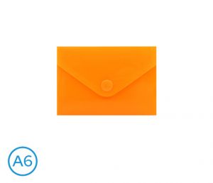 Obal spisový s klopou a drukem A6 neon LUMA, oranžový