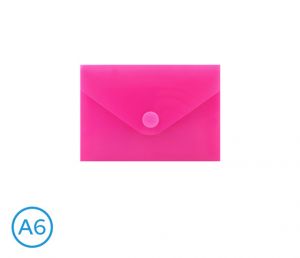 Obal spisový s klopou a drukem A6 neon LUMA, růžový