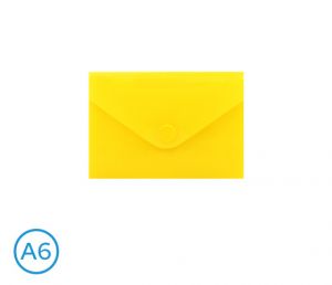 Obal spisový s klopou a drukem A6 neon LUMA, žlutý