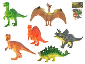 Dinosauři 12-13cm 6ks s doplňky v sáčku