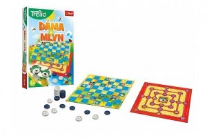 Dáma a Mlýn s Rodinou Trefliků společenská hra v krabici 19x29x4 cm
