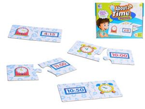 Puzzle "řekni čas" 30ks v krabičce