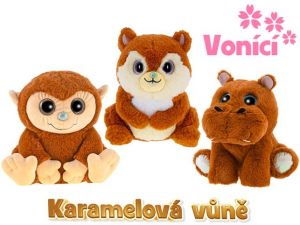 Zvířátko safari plyšové 18-19cm sedící vonící 3druhy