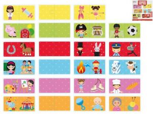 Puzzle "Dvojice" 2x18karet v krabičce