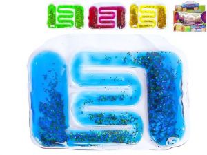 Fidget vodní hra se třpytkami 17x13cm 4barvy v sáčku