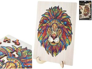 Puzzle dřevěné lev 30x22,5cm 145ks v krabičce