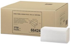 Papírové ručníky "Singlefold", přírodní, Z, 2-vrstvé, H3, 250 listů, TORK 66424