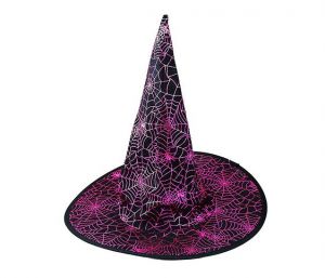 Klobouk čarodejnický dětský s pavučinami