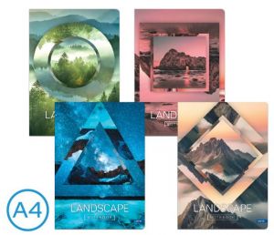 Kniha záznamová A4 linka 96l Landscape mix