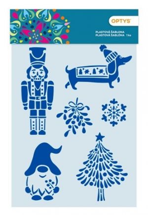 Šablona vánoční motivy , 20 x 30 cm, plast