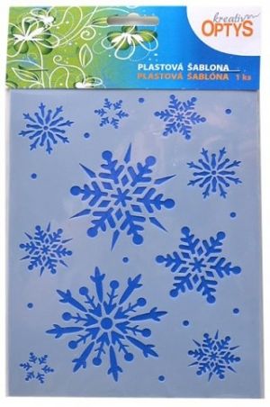 Šablona Vločky 2, 20 x 15 cm, plast