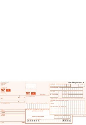 Poštovní poukázka A, s alonží, A4