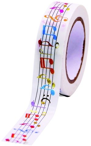 Dekorační páska GG FT 933224 Music notes 10m x 15mm