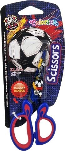 Nůžky Colorino dětské 12,5cm Football blistr 21788PTR