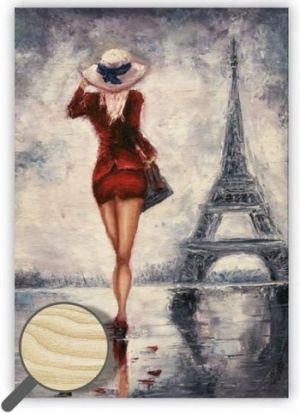 Dřevěný obraz Paris / 34cm x 48,5cm / O003