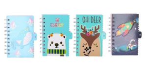 Notes spirála linkovaný 9x14 cm, 60 stran - MIX