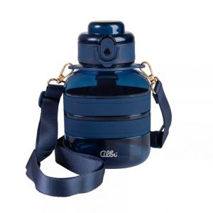 ALBI Modrá tritanová láhev s popruhem 780 ml