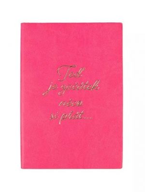 ALBI Diář A5 se zlatou ražbou - Růžový