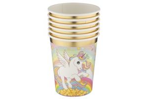 Kelímky papírové - jednorožec 6ks
