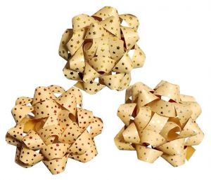 Rozeta 11cm kraft hvězdy LUMA mix