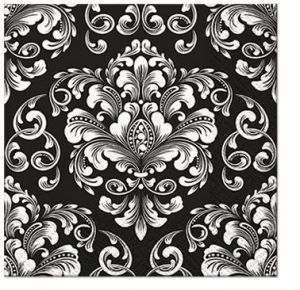 Ubrousky PAW Dekor C (20ks) Beautiful Moments (black)