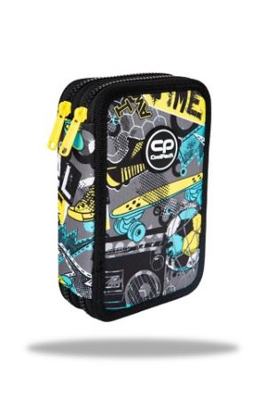 Penál 2 zipy Jumper Goal Time - vybavený