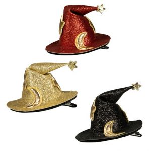 Párty čarodějnický klobouk na sponce