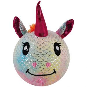 Nafukovací plyšový kamarád - Jednorožec duhový 23cm
