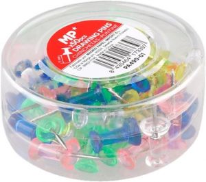 Špendlíky do korkové nástěnky 50ks pastel.transp. PA490-1