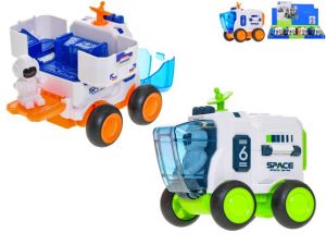 Vozidlo vesmírné 9,5cm na setrvačník s astronautem 2barvy