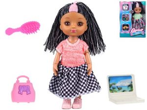 Panenka 15,5cm s doplňky 2barvy v krabičce