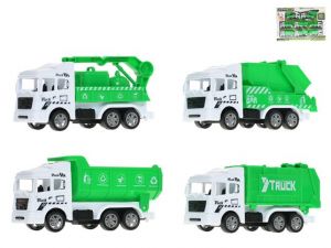 Vozidla úklidové služby 11cm zpětný chod 8ks v krabičce