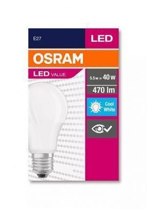 LED žárovka "Value", E27, globe, A60, 5W, 470lm, 4000K (HF), OSRAM 4058075127081