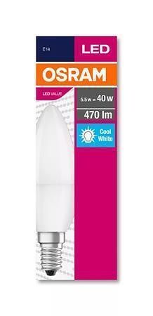 LED žárovka "Value", E14, candle, B35, 5,7W, 470lm, 4000K (HF), OSRAM 4052899973367
