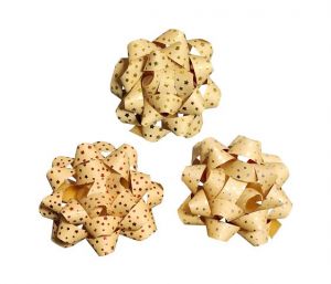 Rozeta 5cm kraft hvězdy LUMA mix