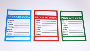 Prodejní doba A4 plast