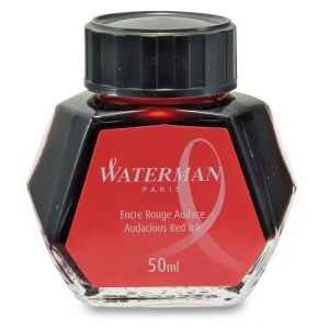 Inkoust lahvičkový Waterman Audacious Red, červený (do plnicích per WATERMAN)