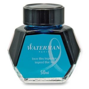 Inkoust lahvičkový Waterman South Sea Blue, světle modrý (do plnicích per WATERMAN)