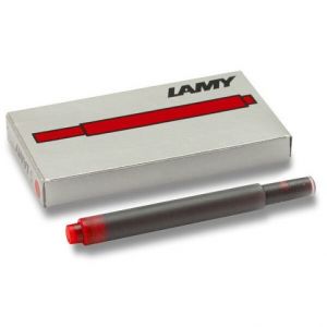 Inkoustové bombičky T10 Lamy červené 5 kusů (do plnicích per LAMY T 10)