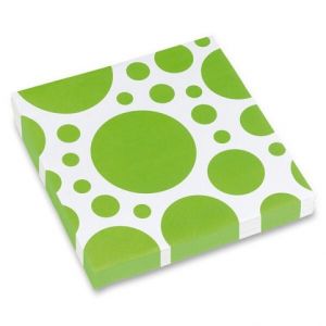 Papírové ubrousky Solid Color Dots ZELENÉ 33 x 33 cm, 20 ks