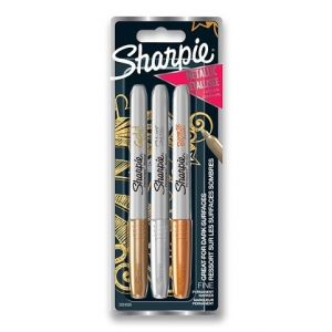 Permanentní popisovač Sharpie Fine metalické barvy 3ks