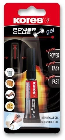 Vteřinové lepidlo Kores Power Glue Gel 3 g