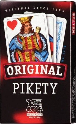 Karty hrací 32 listů PIKETY v krabičce 7x11cm