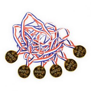 Medaile zlaté 6 ks v sáčku