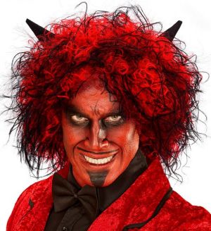 Čertovská paruka s rohy