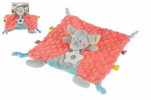 Slon usínáček chrastítko plyš 25x25cm barevný